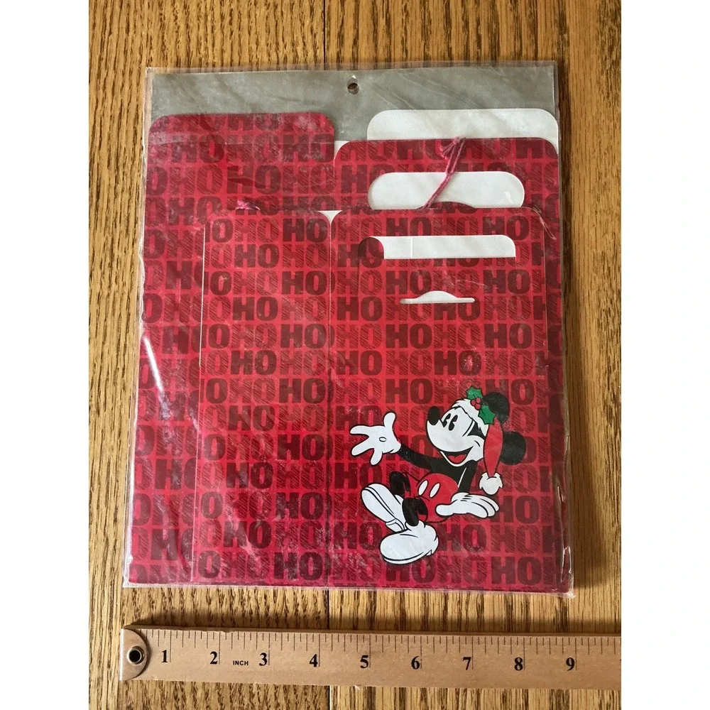 Vintage Mickey Mouse Christmas Gift Boxes Cleo Specialty Holiday Treat Tags 2pk